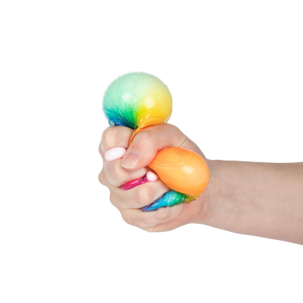 Toi-toys fun textuurknijpbal regenboogribbels foam, 7cm