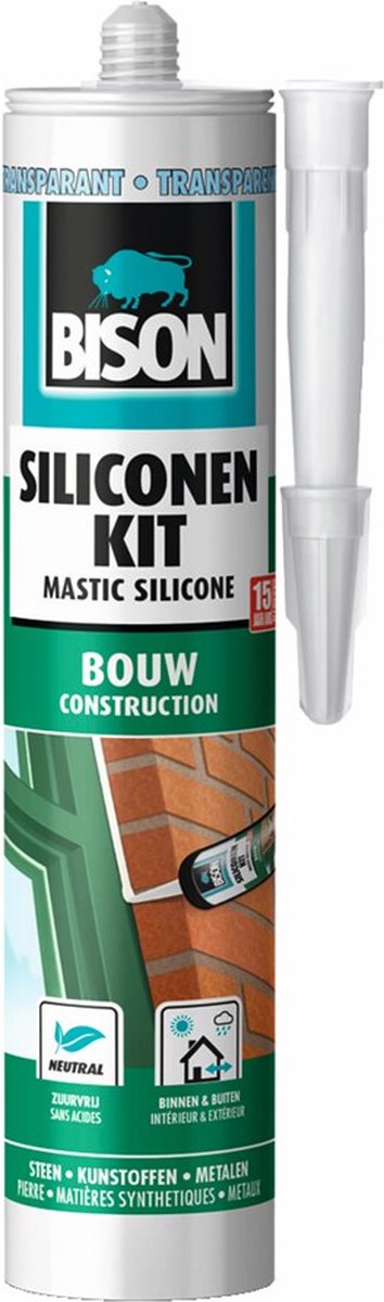 Bison siliconen kit bouw transparant