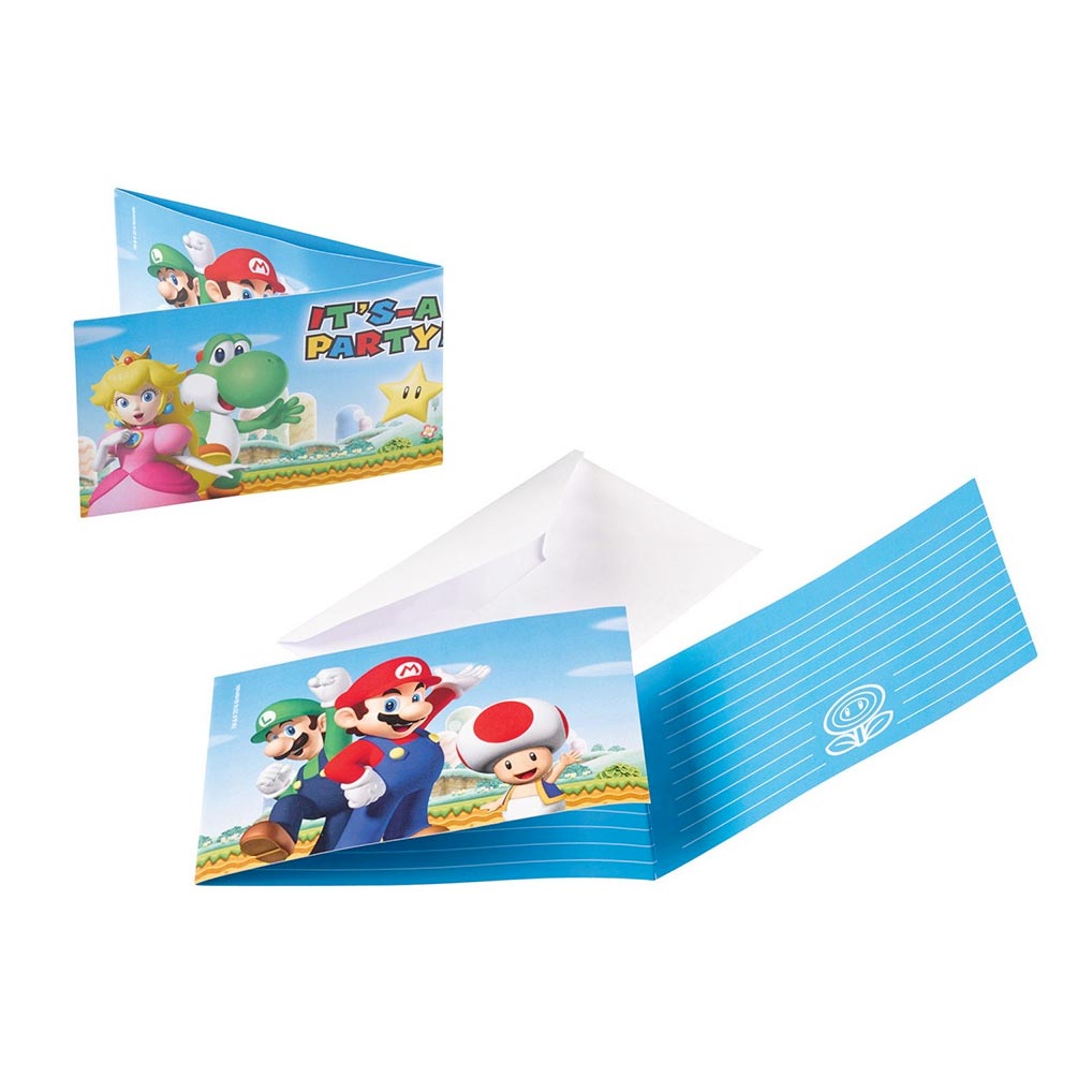 Super Mario Super Mario Uitnodigingen, 8e.