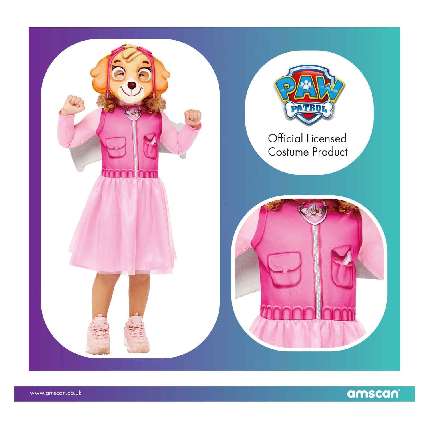 Paw Patrol kinderkostuum Skye, 4-6 jaar