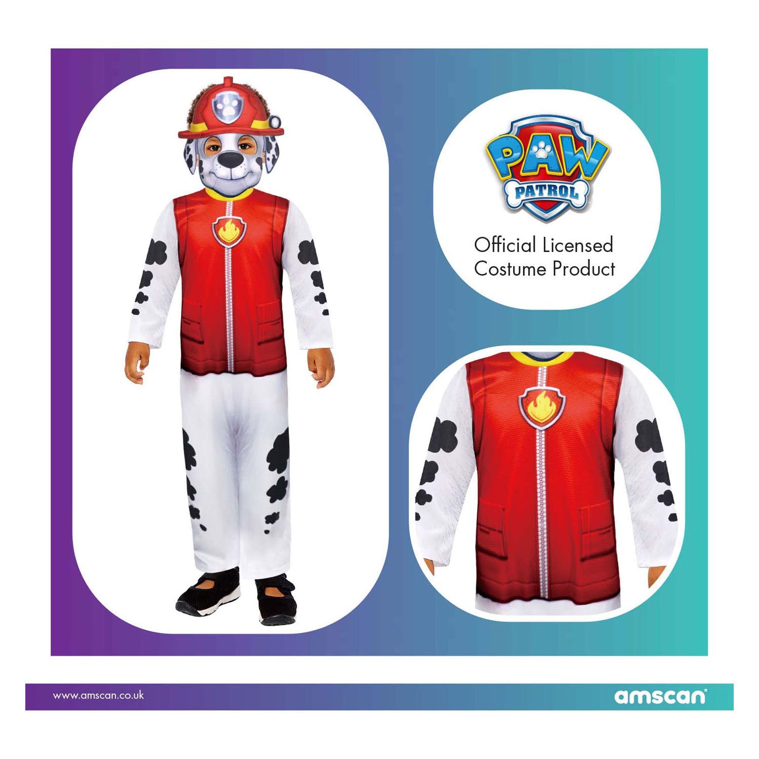Paw Patrol kinderkostuum Marshall, 3-4 jaar