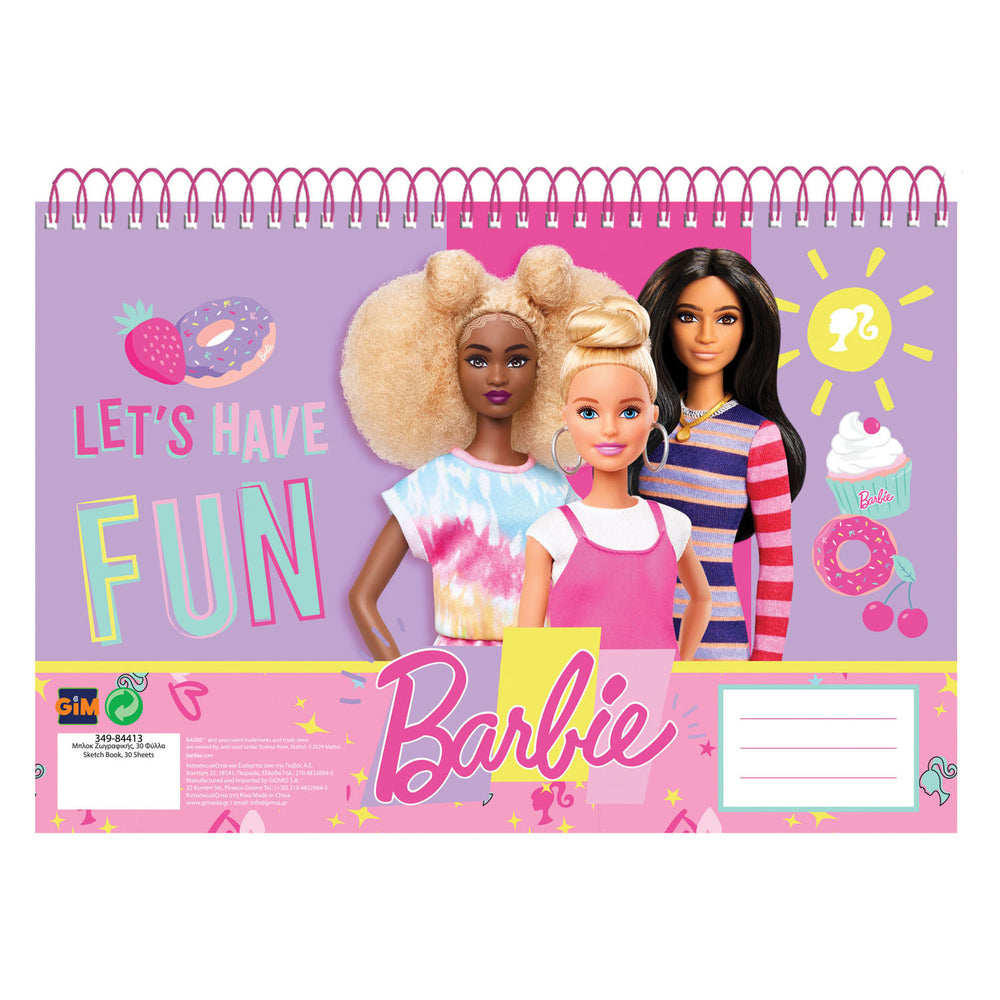Barbie tekenblok, 30 graden