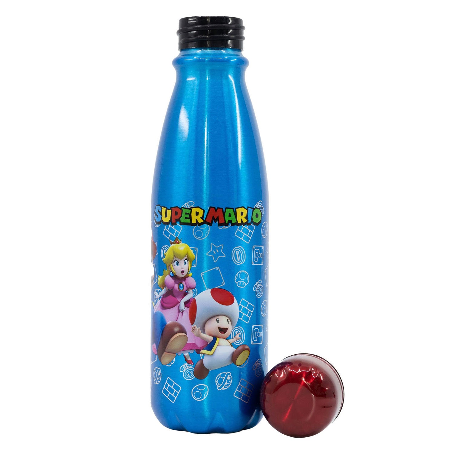 Super Mario drinkfles aluminium, 600ml
