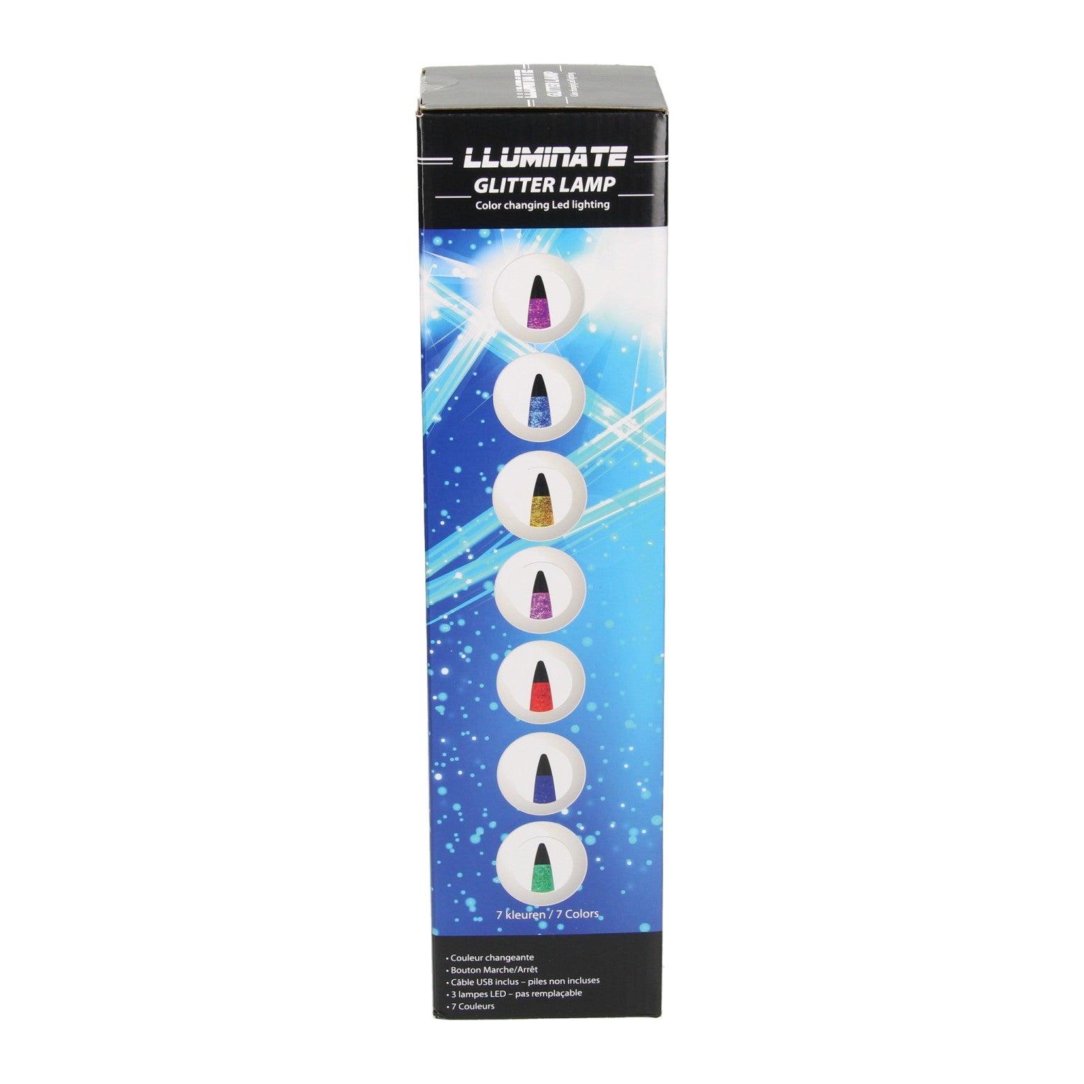 Glitter ledlamp kleurveranderend, 34cm