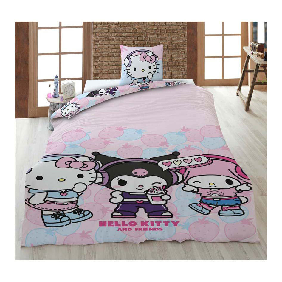 Ty hello kit friends dekbedovertrek - 140x200 cm