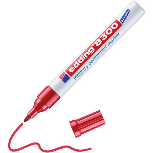 Permanente marker edding 8300 rood 1,5 - 3 mm