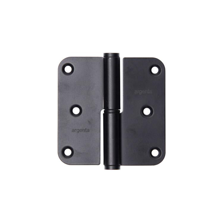 Yale 1067394 - 3 paumellen inox mat zwart afger.hoek rechts 80x80mm | 4 stuks