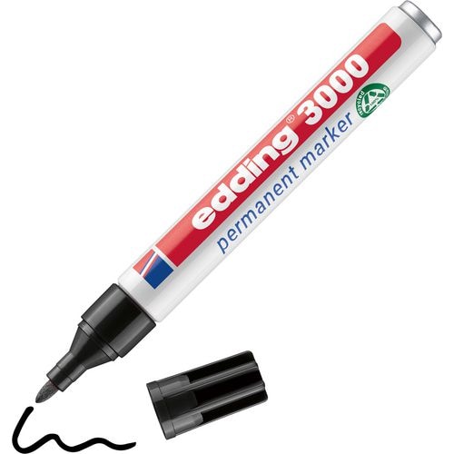 Permanente marker edding 3000 1,5 - 3mm zwart