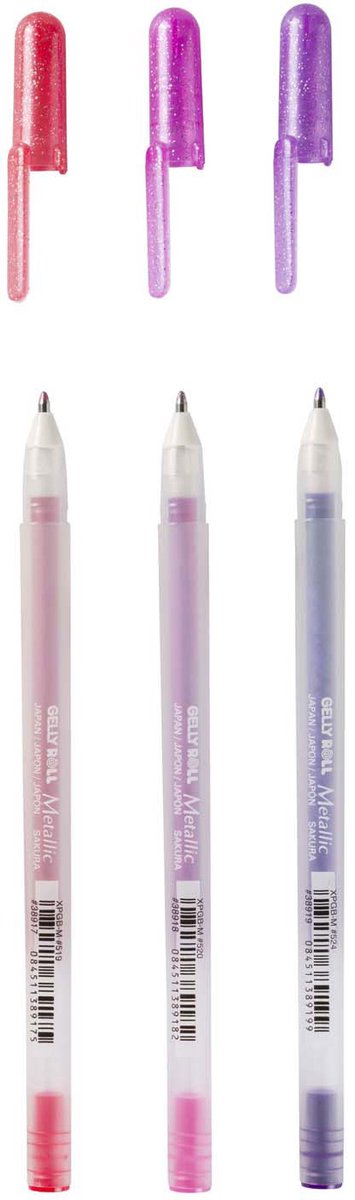 Sakura gelly roll metallic set 3 gelpennen snoepjes