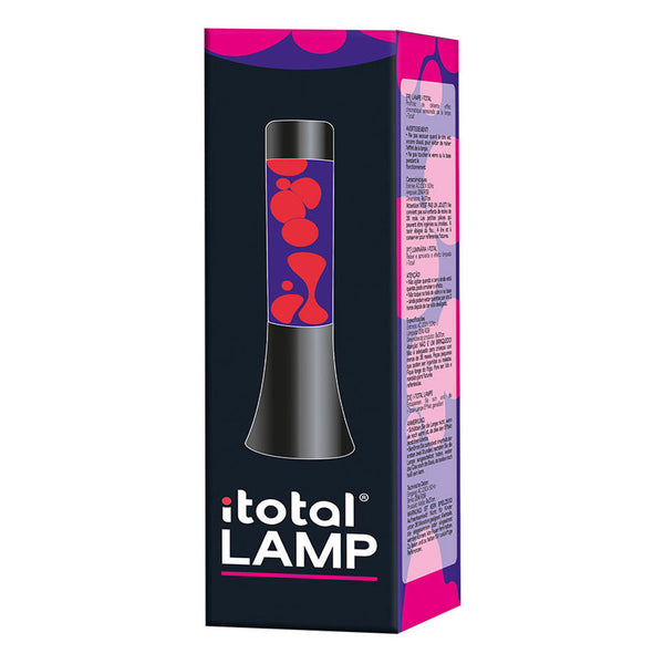 Itotal lavalamp black purple pink, 30cm