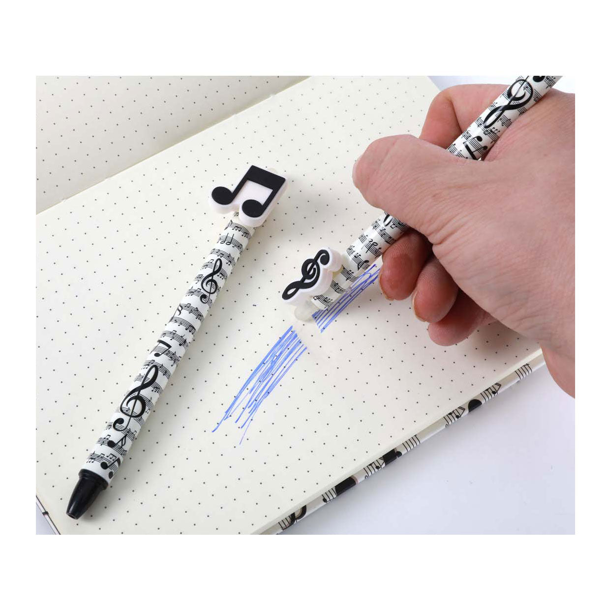 Het is totaal uitwisbare balpenmuziek
