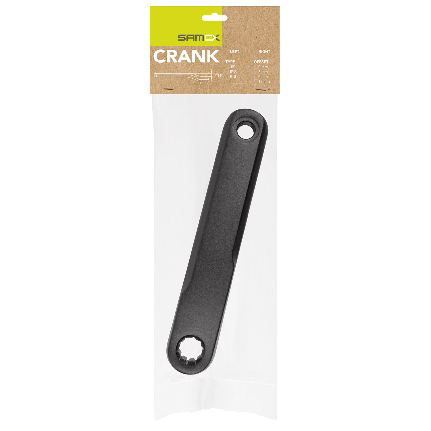Samox vorm 1 crank rechts 170 0mm (bosch) aluminium mat zwart