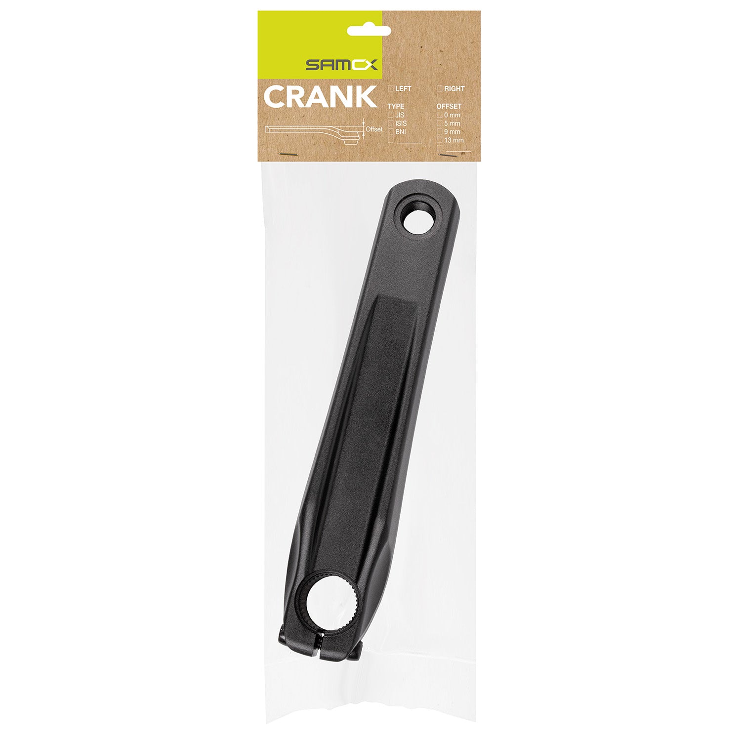 Samox shape 3 crankschakels 165 13mm (shimano) aluminium mat zwart