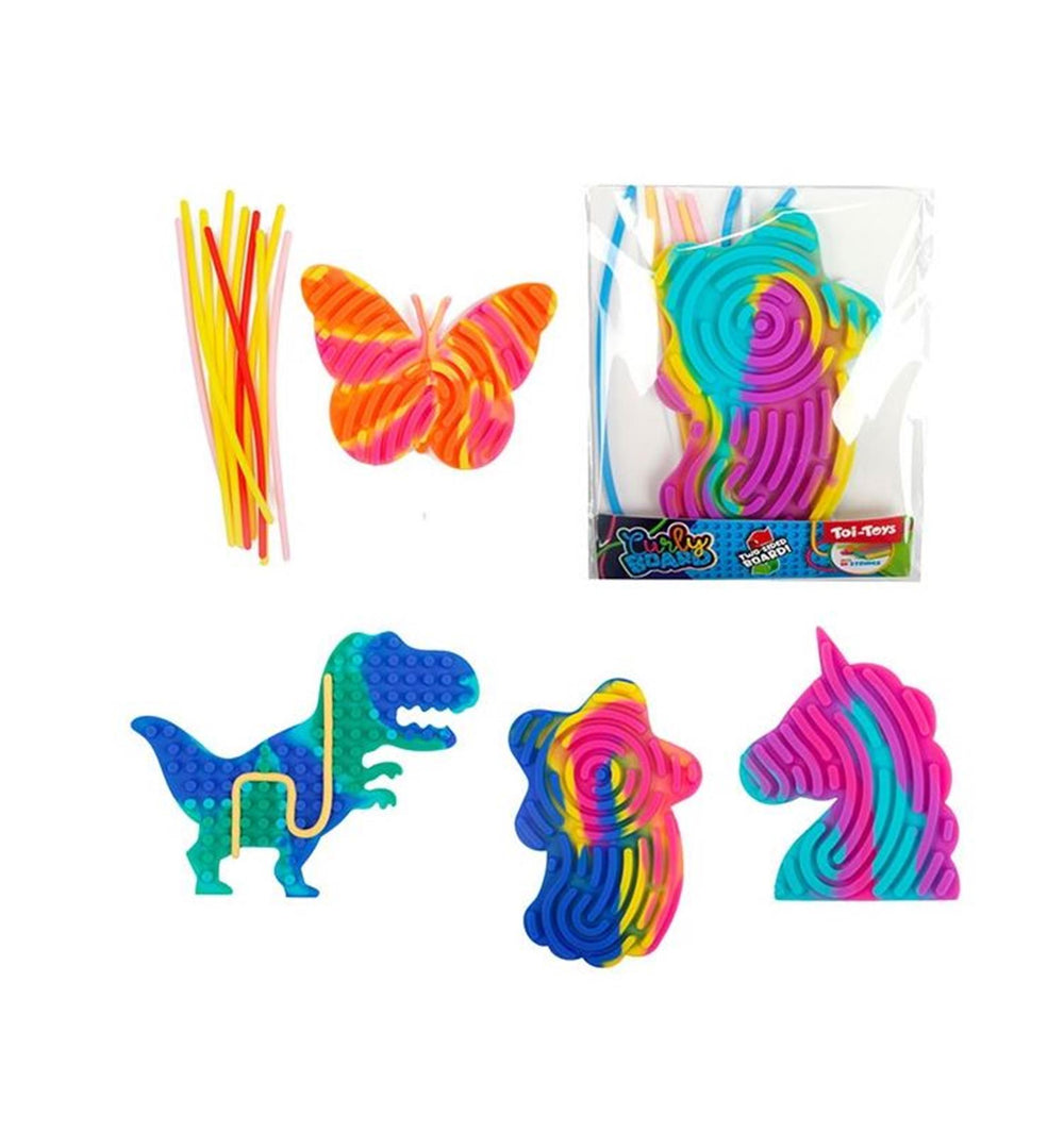 Toi-toys toi toys fun figurenplaat curly board mini met 10 slierten