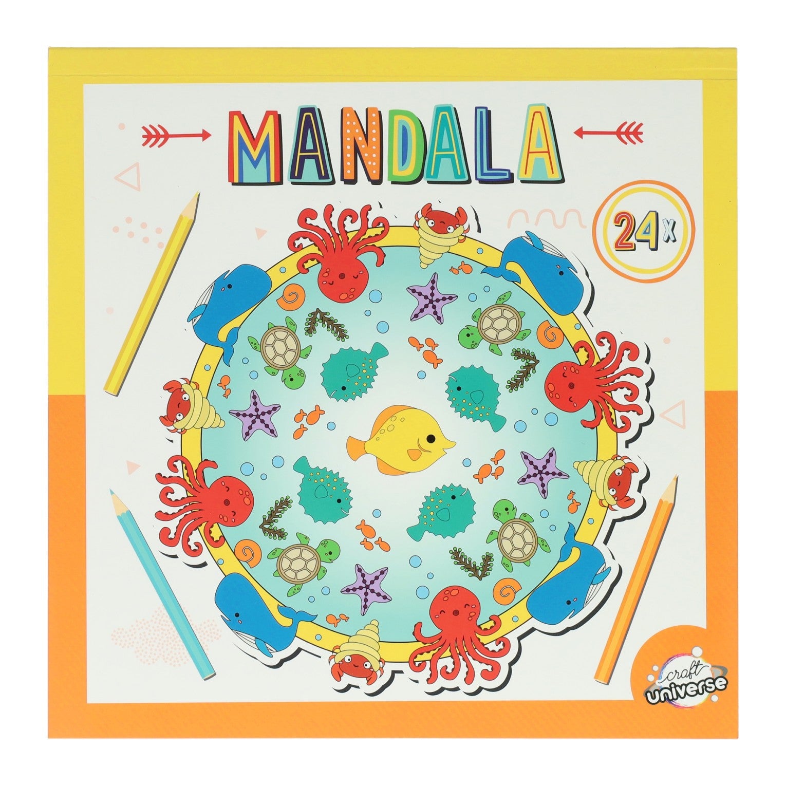Kleurboek mandala 20,5x20,5cm