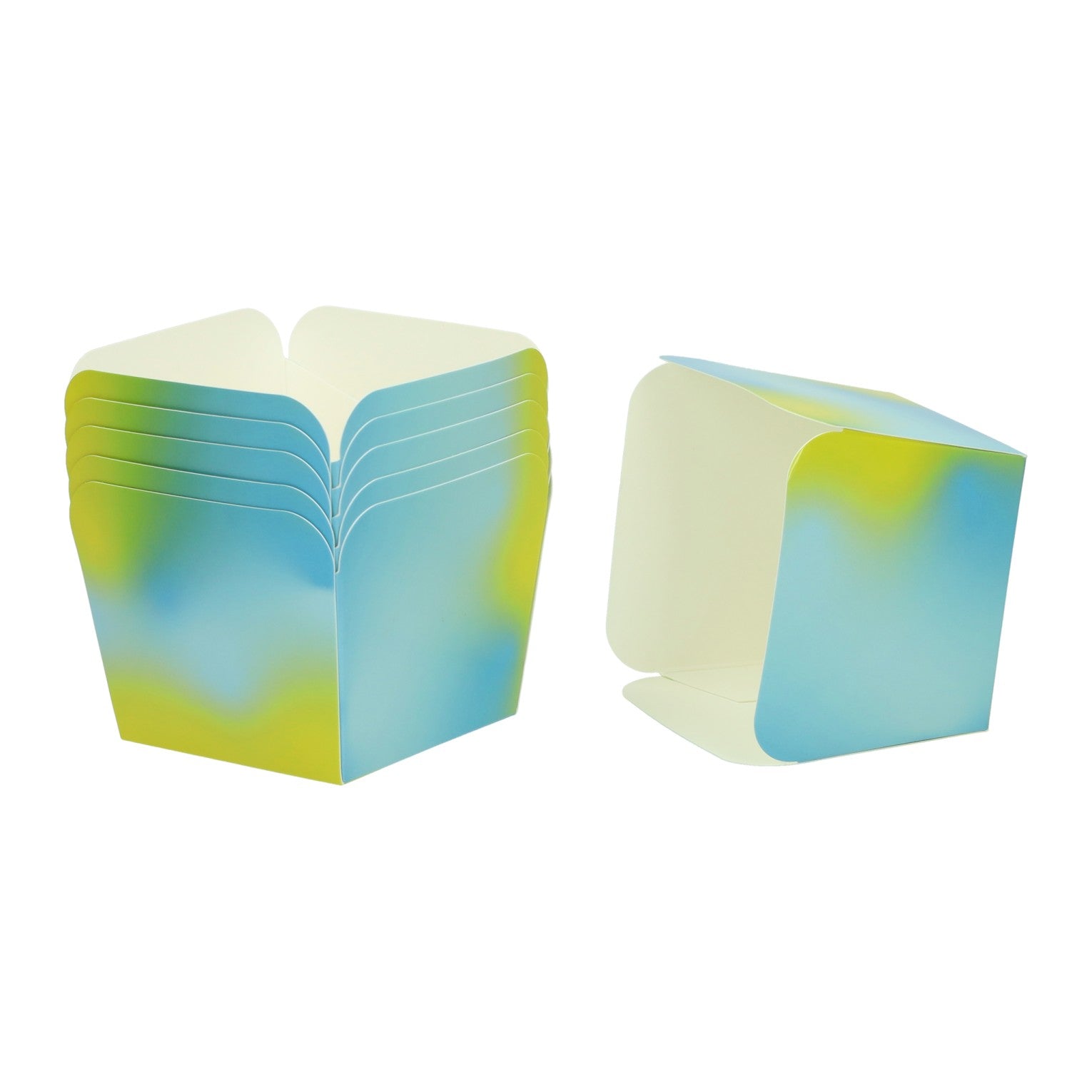 Papieren feest snackboxen klein, 6st.