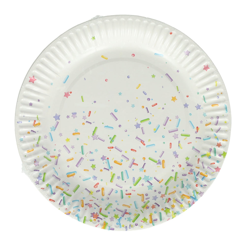 Papieren feestborden 18cm, 10st.
