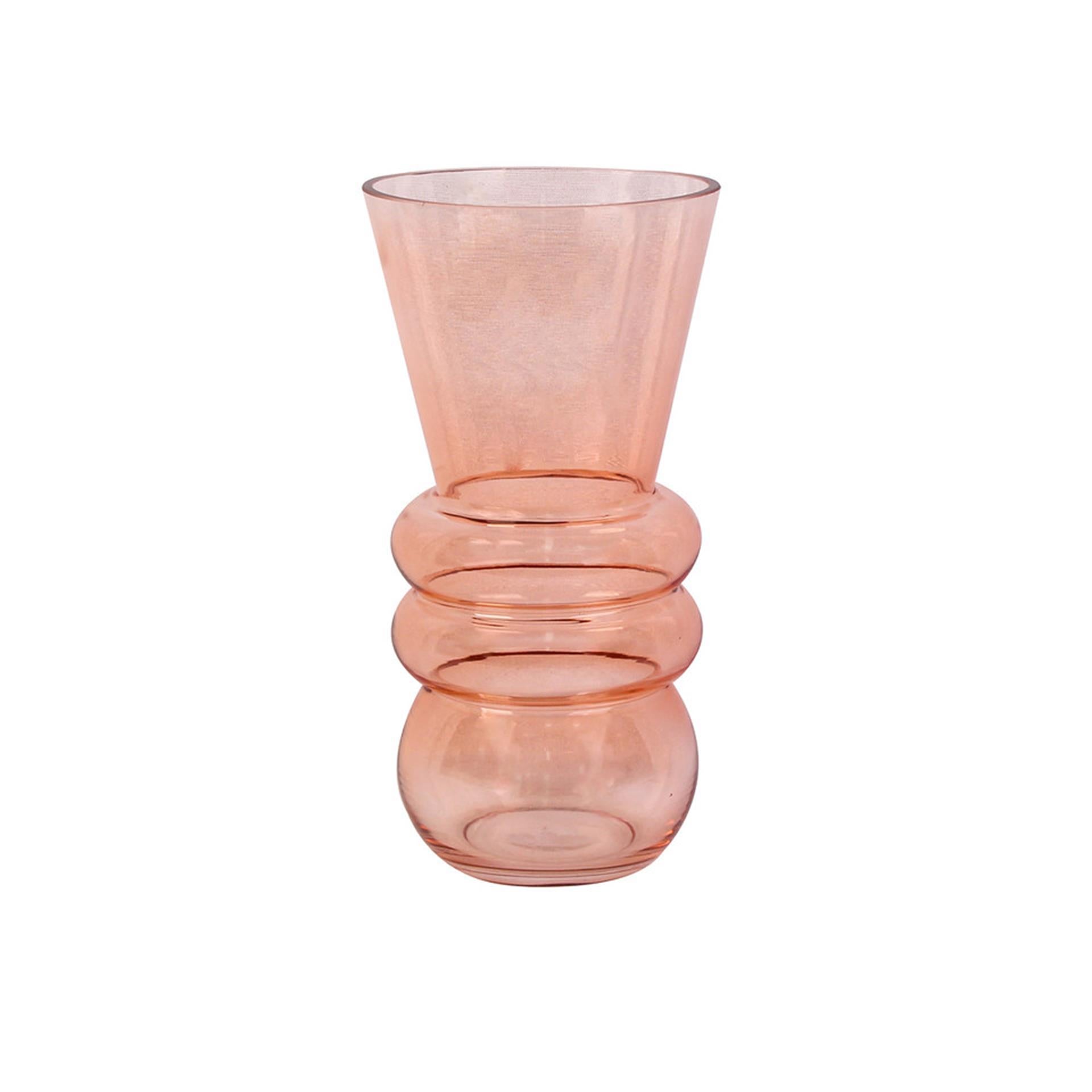 House of nature vaas balatan glas 25cm roze
