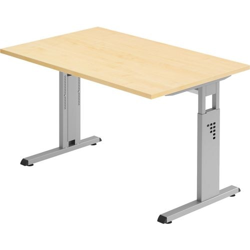 Desk straight maple c-leg height adjustable 1200x800x680-760mm