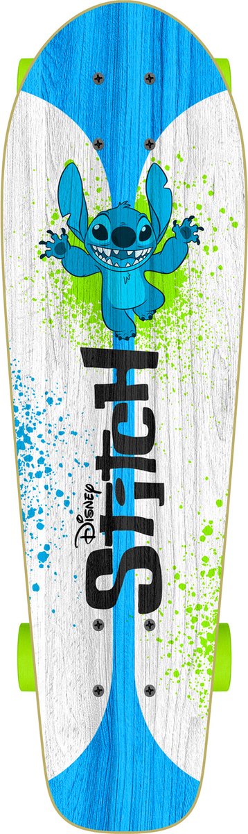 Stitch skateboard 70 x 20 cm junior white blue green