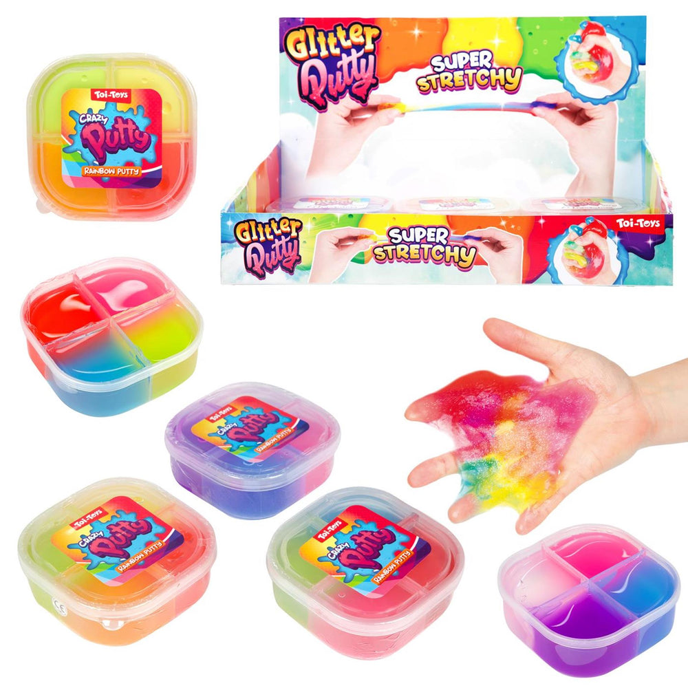 Toi-toys crazy putty 4 kleuren in pot 3ass