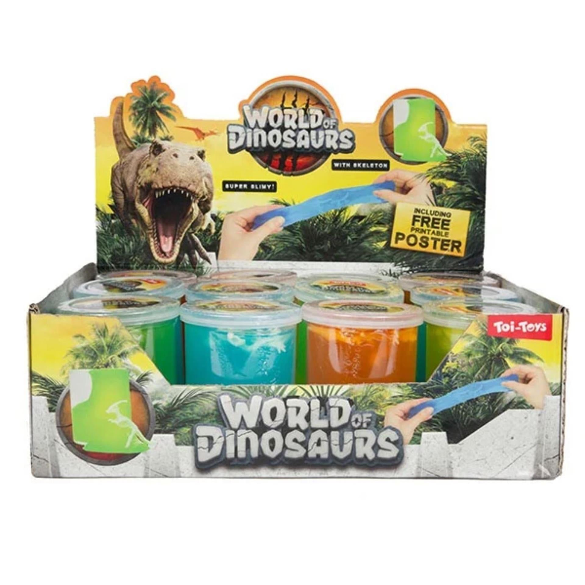 Wereld van dinosaurussen putty met skelet