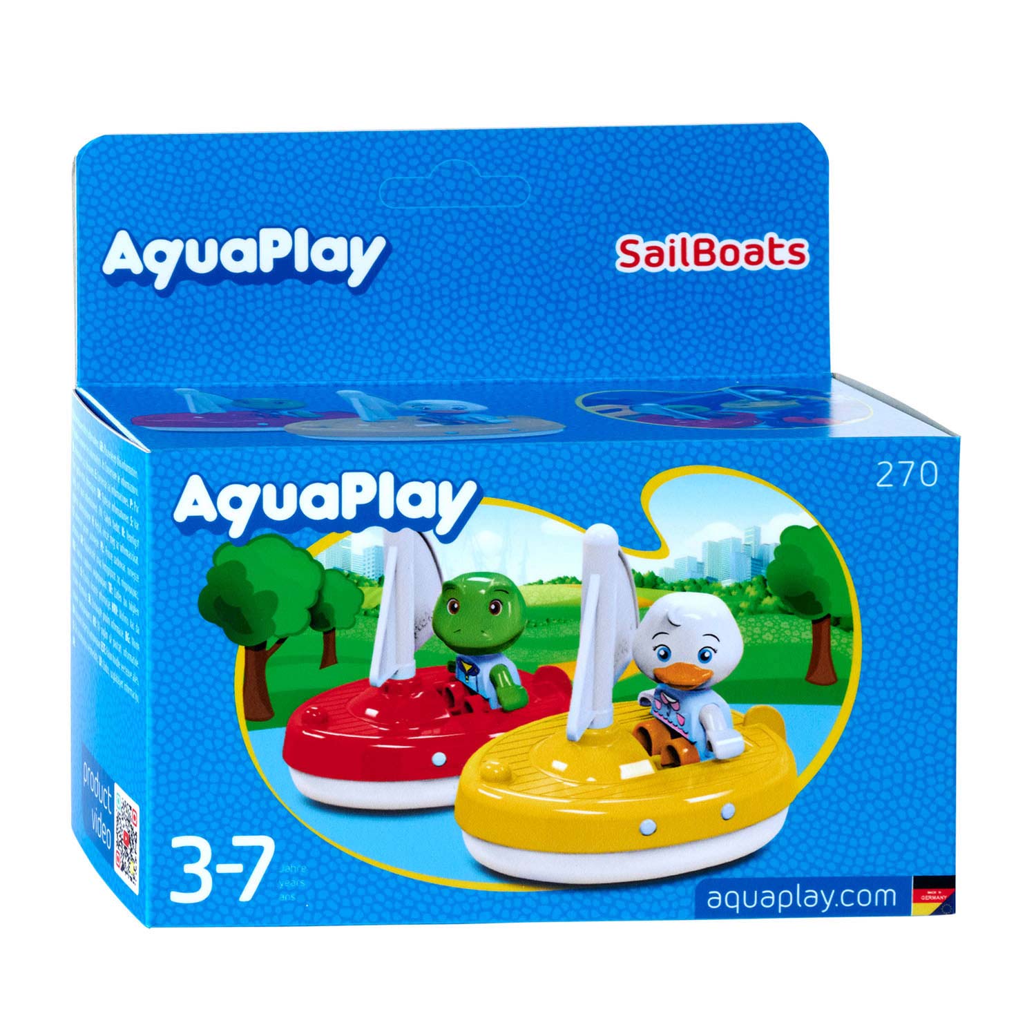 Aquaplay big - - 2 zeilboten + 2 figuren - waterbaanaccessoires