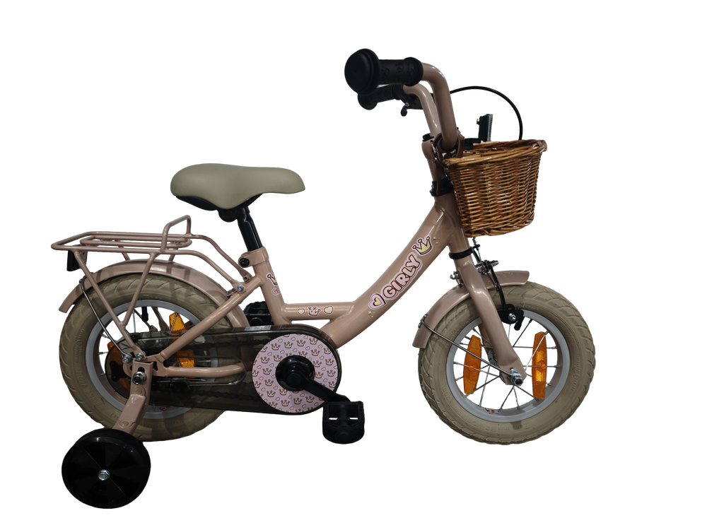 Hulzebos cycle parts b.v. bfk 12 girly meisjes roze + mand 12gg30