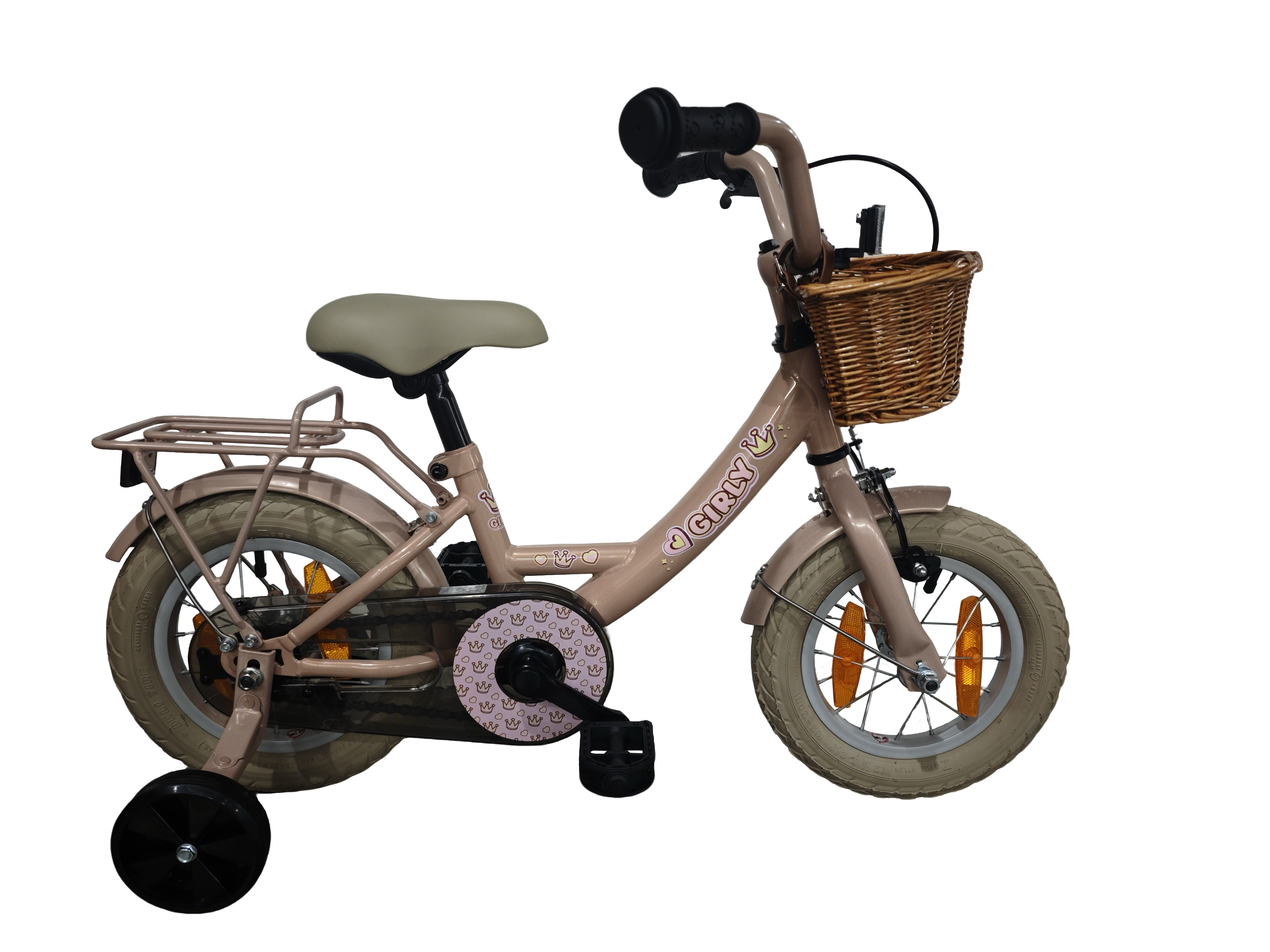 Hulzebos cycle parts b.v. bfk 12 girly meisjes roze + mand 12gg30