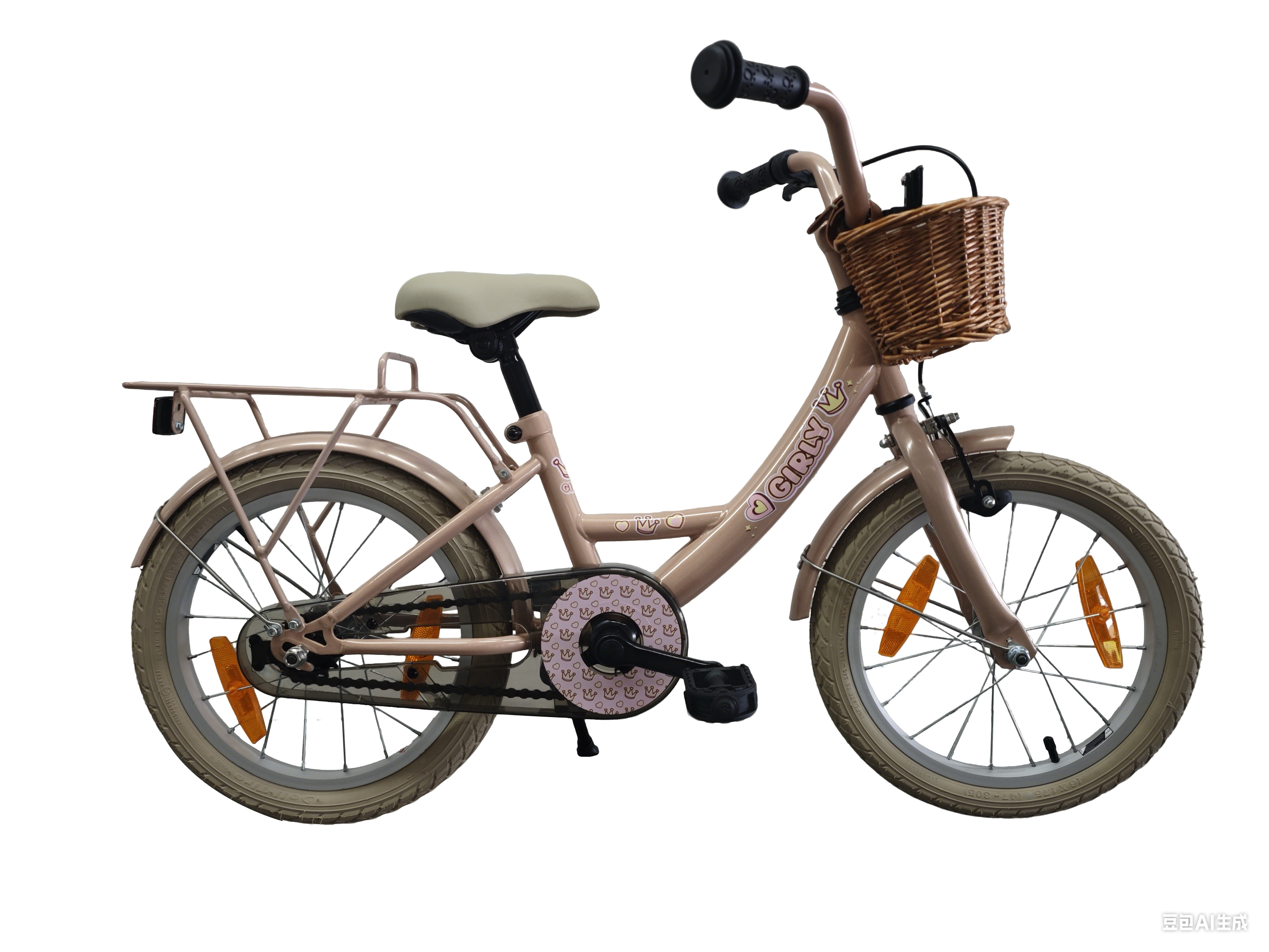 Hulzebos cycle parts b.v. bfk 16 girly meisjes roze + mand 16gg30