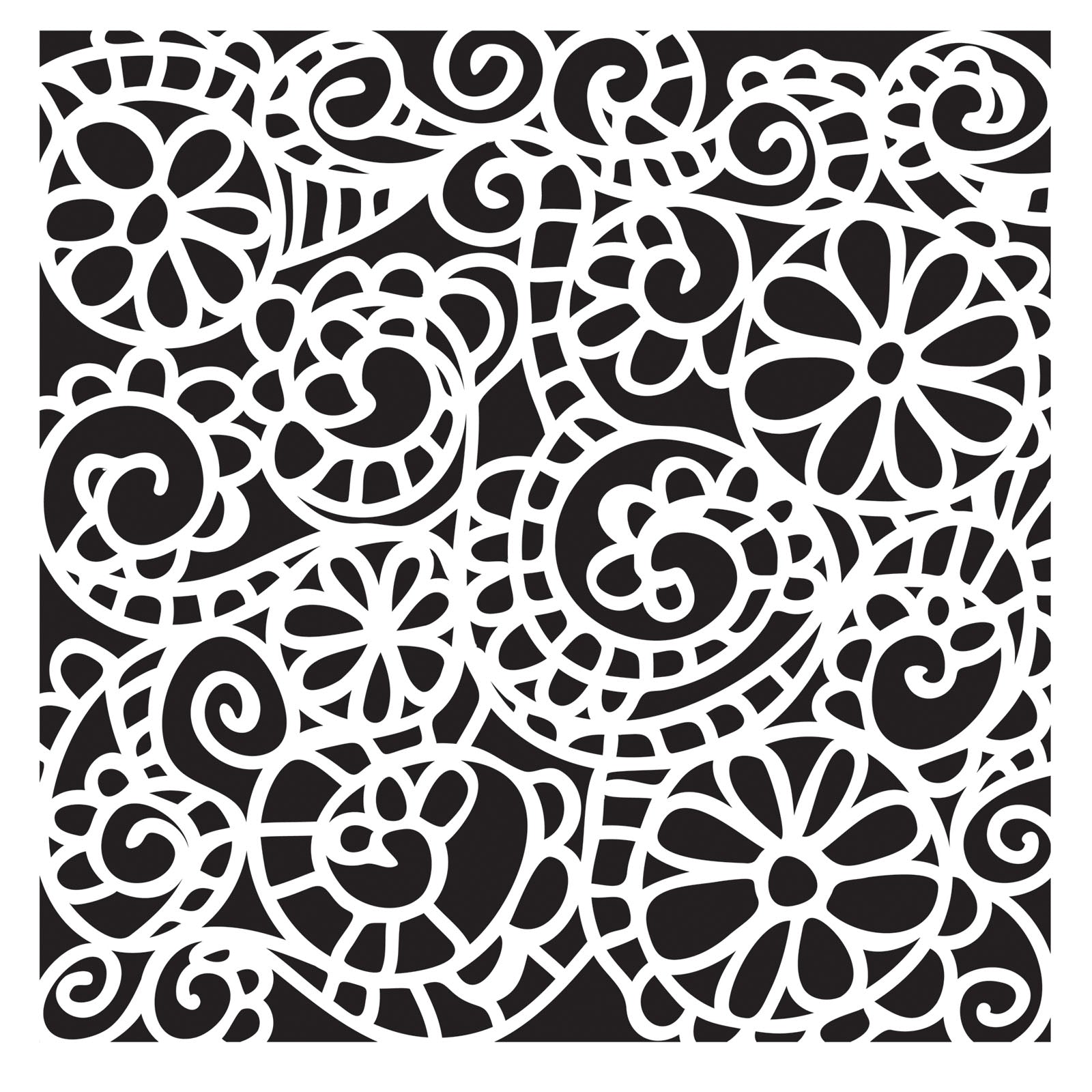 The crafter's workshop • template 15x15cm swirly garden
