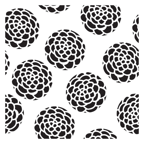The crafter's workshop • template 15x15cm scallop flowers