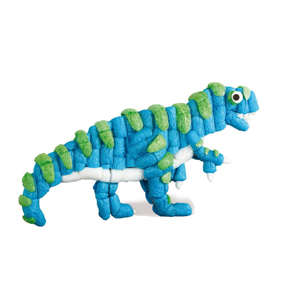 Playmais dino kaarten versieren, 4st.