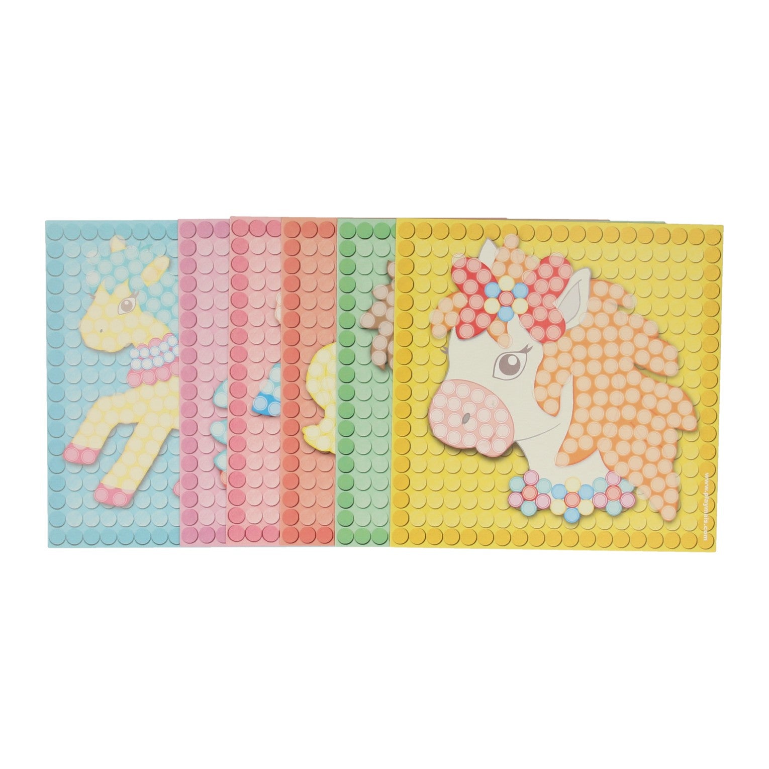 PlayMais Mozaïek Kaarten Versieren Meisjes Set, 24st.