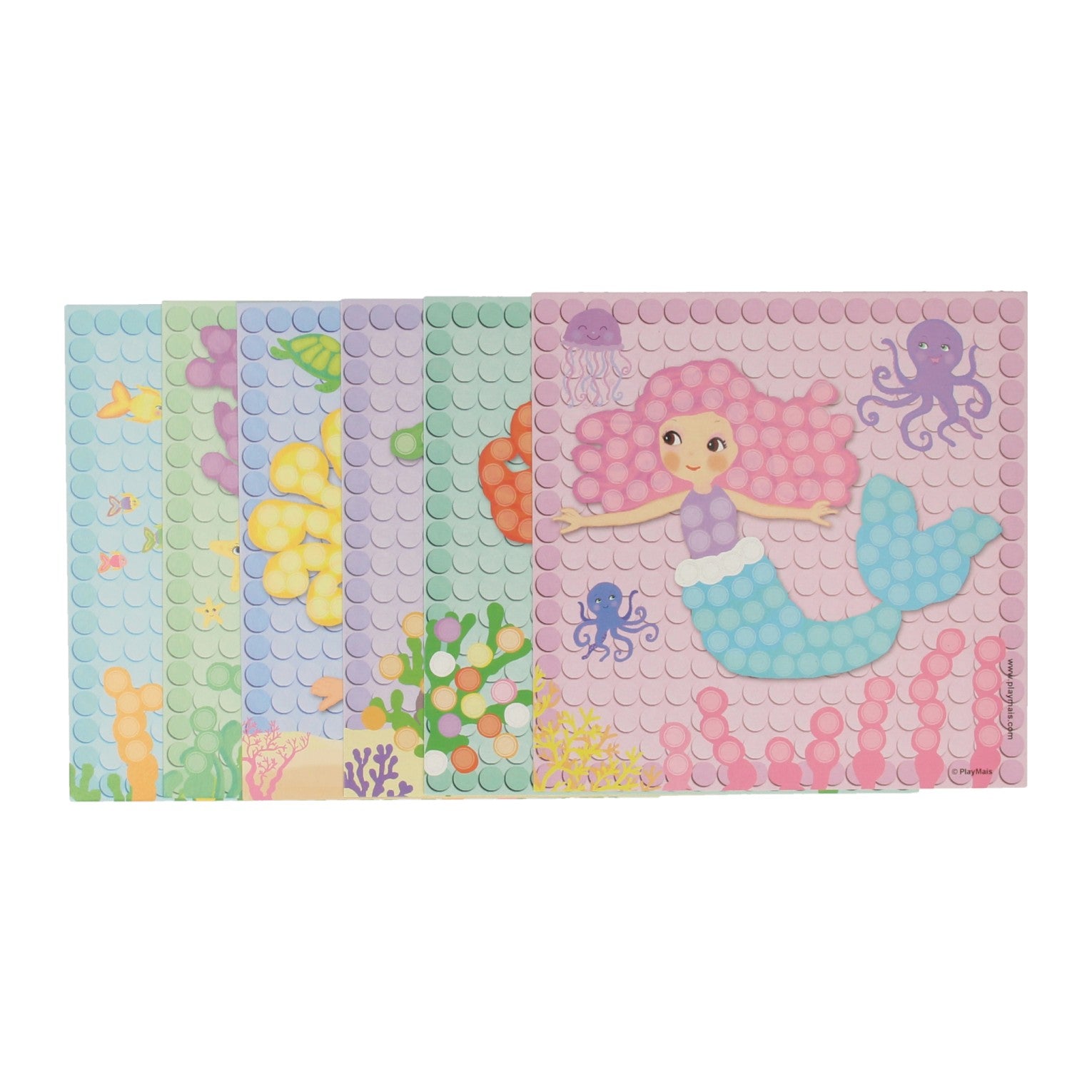 PlayMais Mozaïek Kaarten Versieren Meisjes Set, 24st.