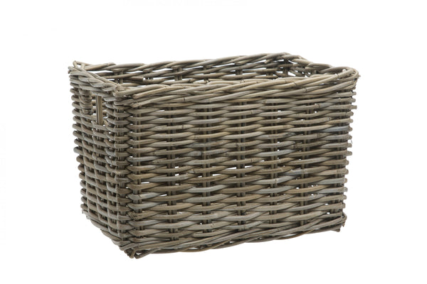 Newlooxs Rattan bicycle basket New Brisbane Large 39 liters 46 x 33 x 26 cm grey