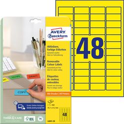 Avery etiketten l6041 geel 960 stuks