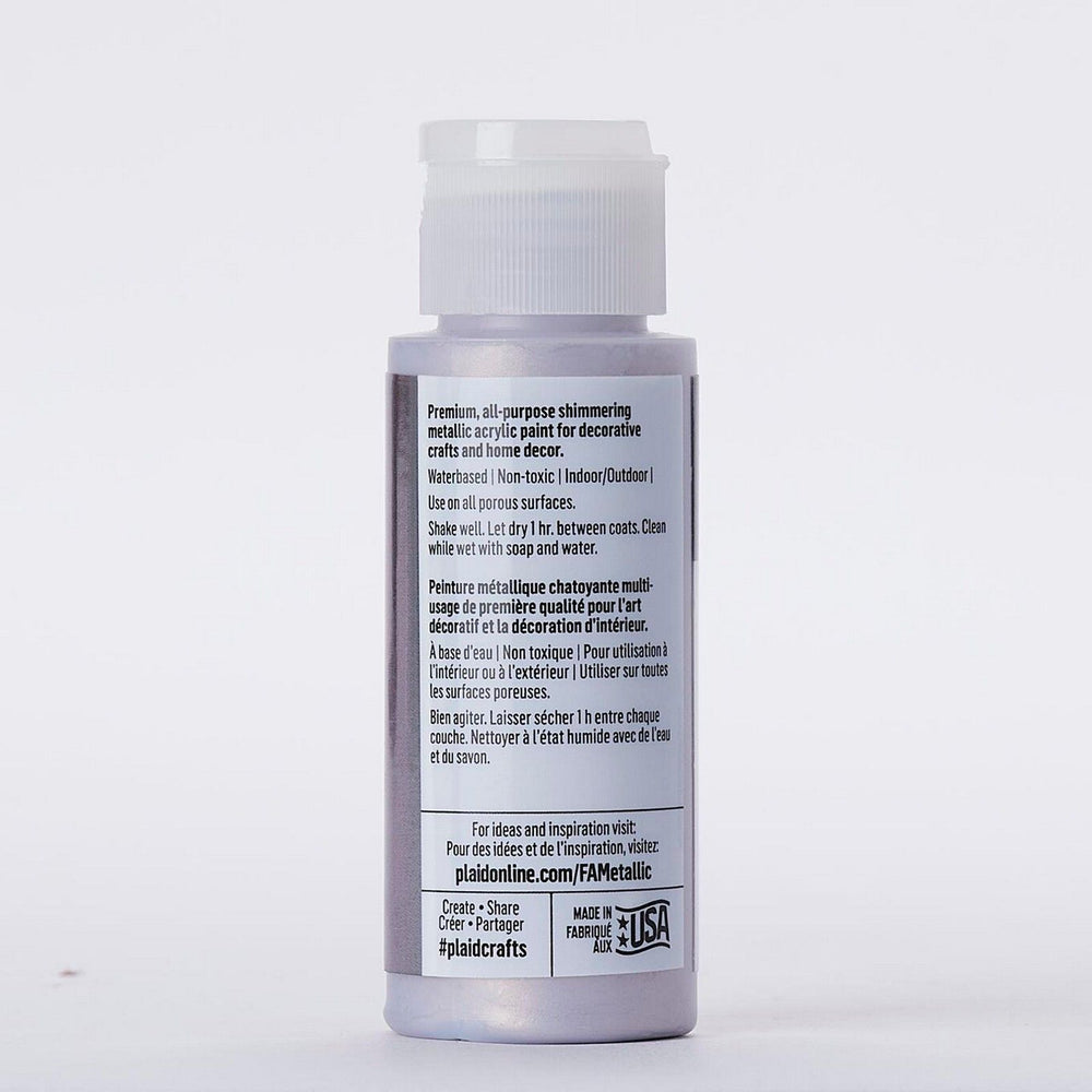 Folkart • metallic acrylic paint shimmering steel 59ml
