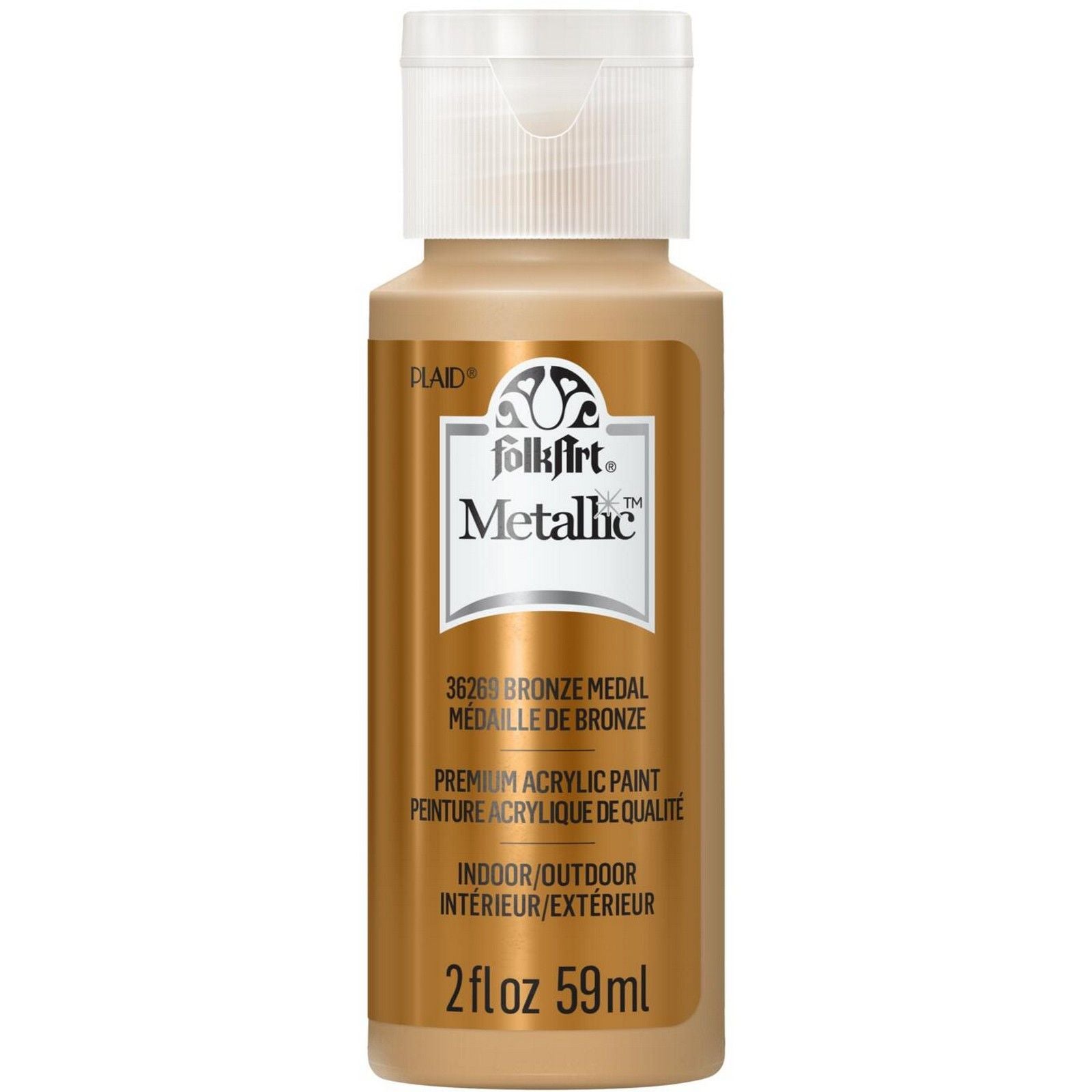 Folkart • metallic acrylic paint bronze metal 59ml
