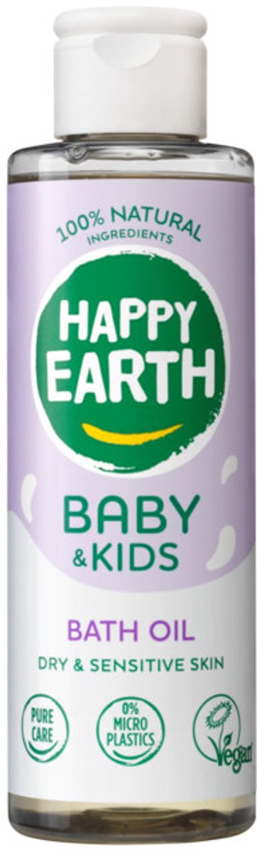 Happy earth baby kids 100% natuurlijk badolie 150 ml