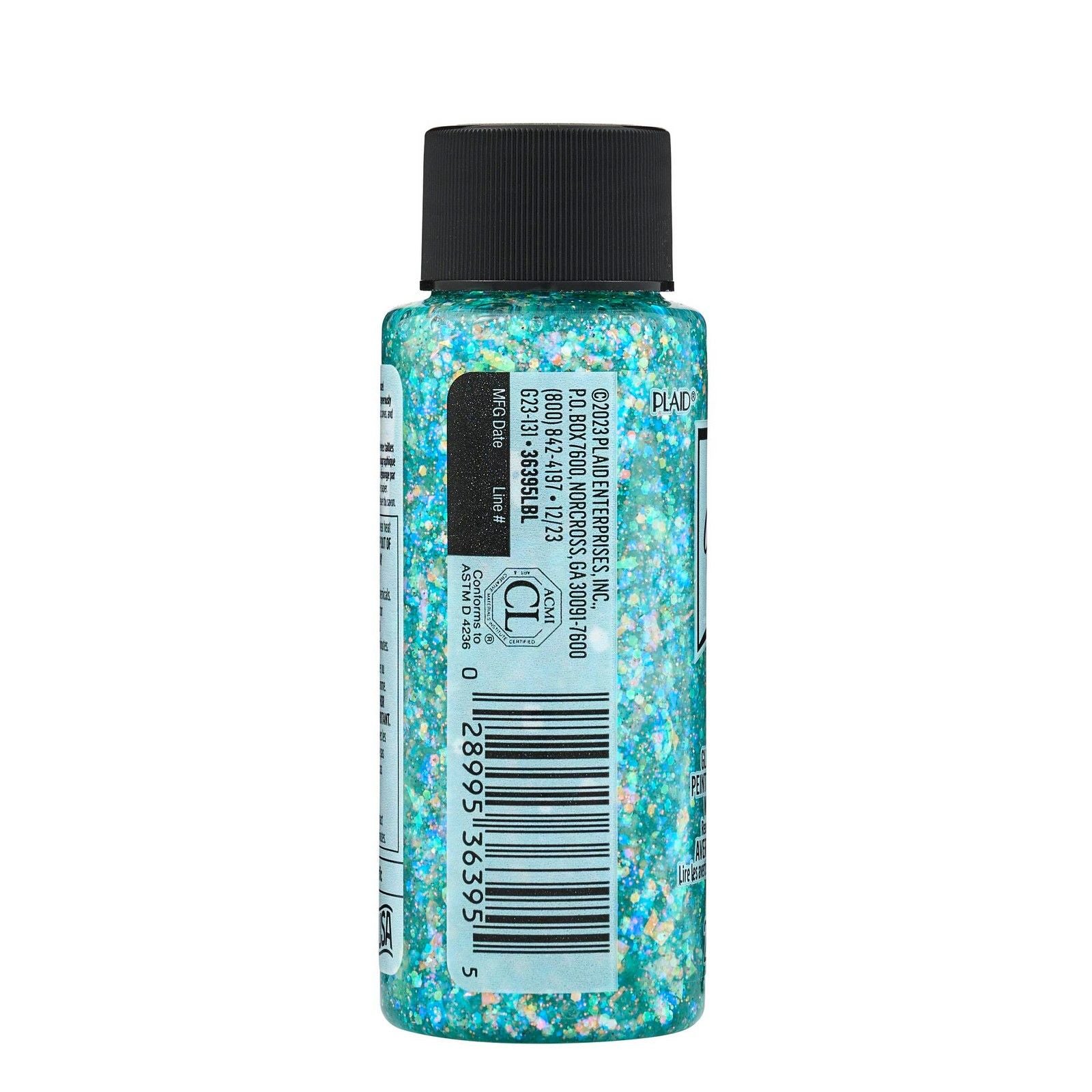 Folkart • glitterific pastels acrylic paint mint 59ml