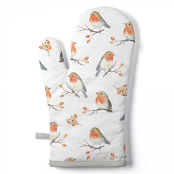 Ambiente ovenwant robin family 18x30cm- buitenstof: 100% katoen - vulling: 100% polyester - voering: 100% polypropyleen