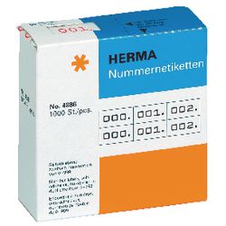 Nummer etiketten herma