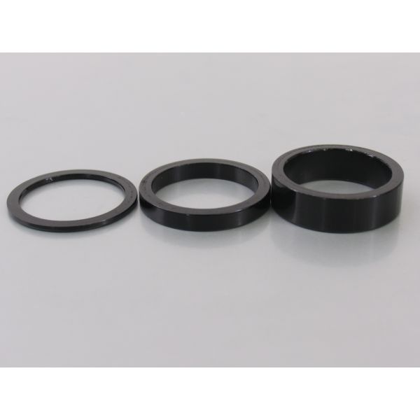 Ergotec balhoofd spacerset 1-1 8 (ø28,6) 3-delig 2 5 10mm zwart