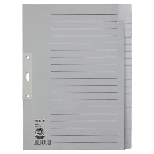 Tabbladen leitz grijs a4 20 tabs