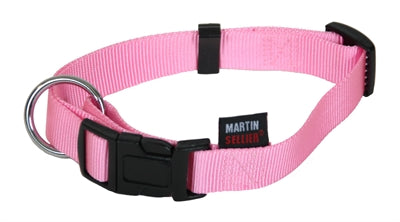 Martin halsband basic nylon roze