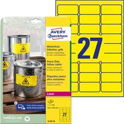 Speciale etiketten avery 540 stuks geel
