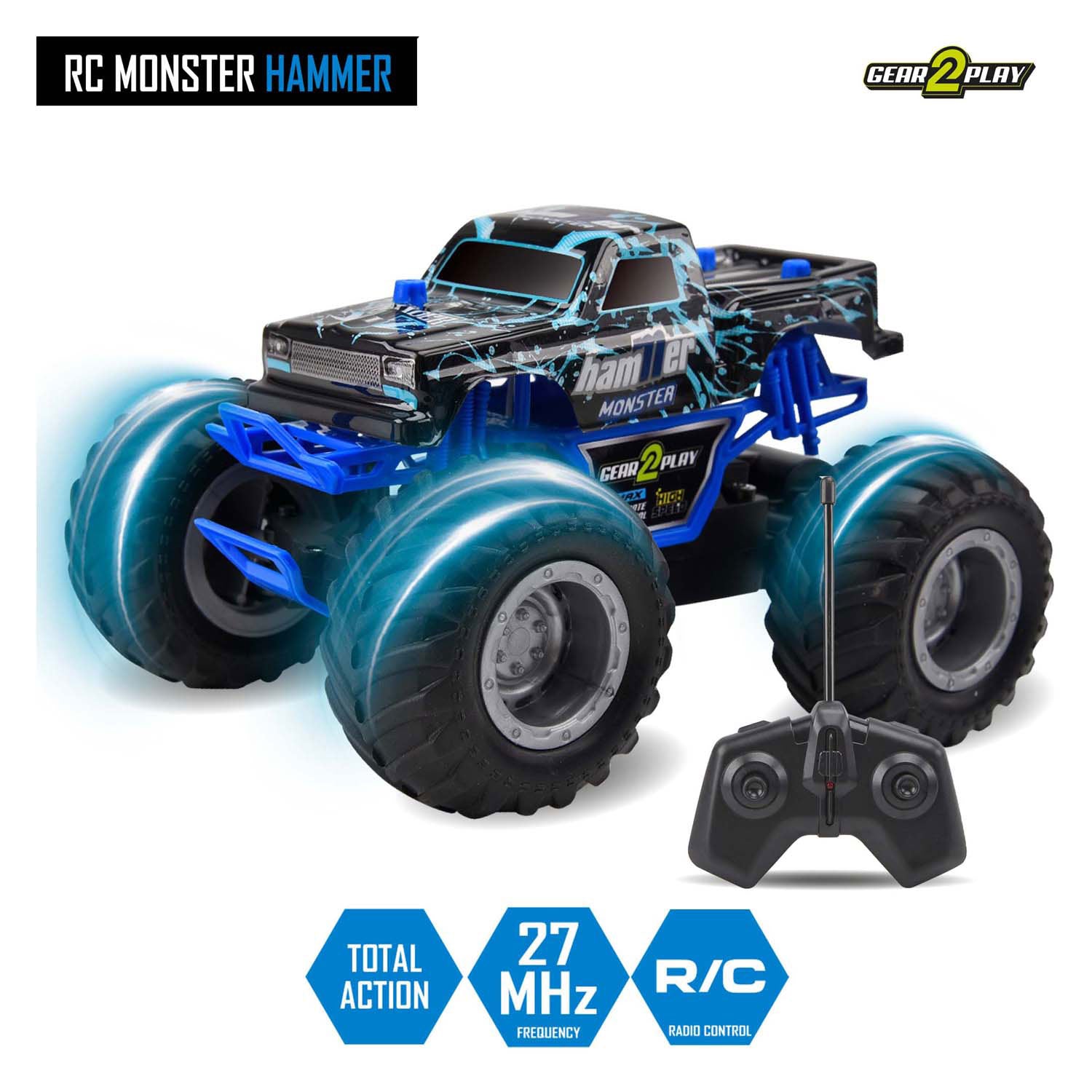 Gear2play rc bestuurbare auto monsterhamer
