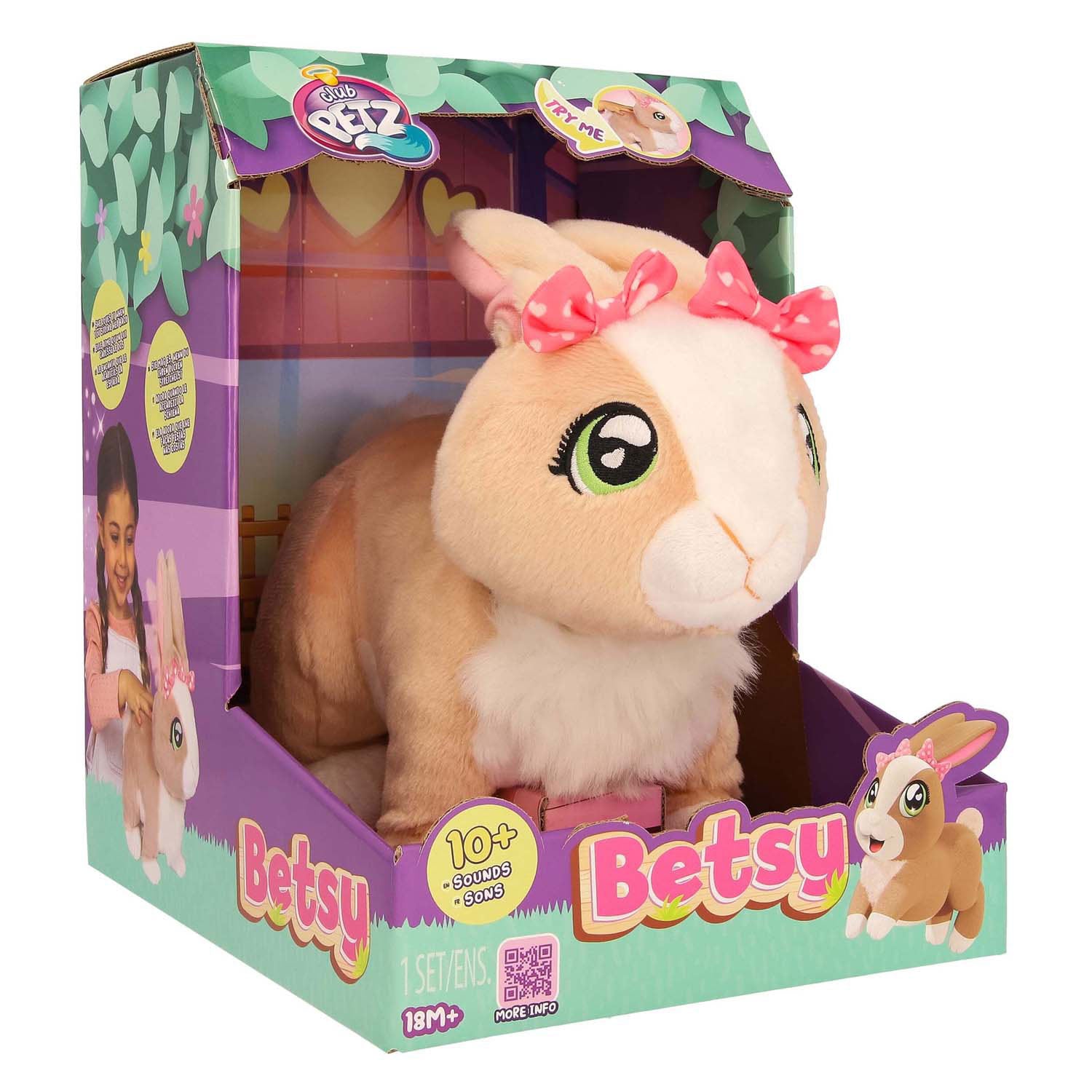 Spectron club petz betsy browny konijn interactieve knuffel