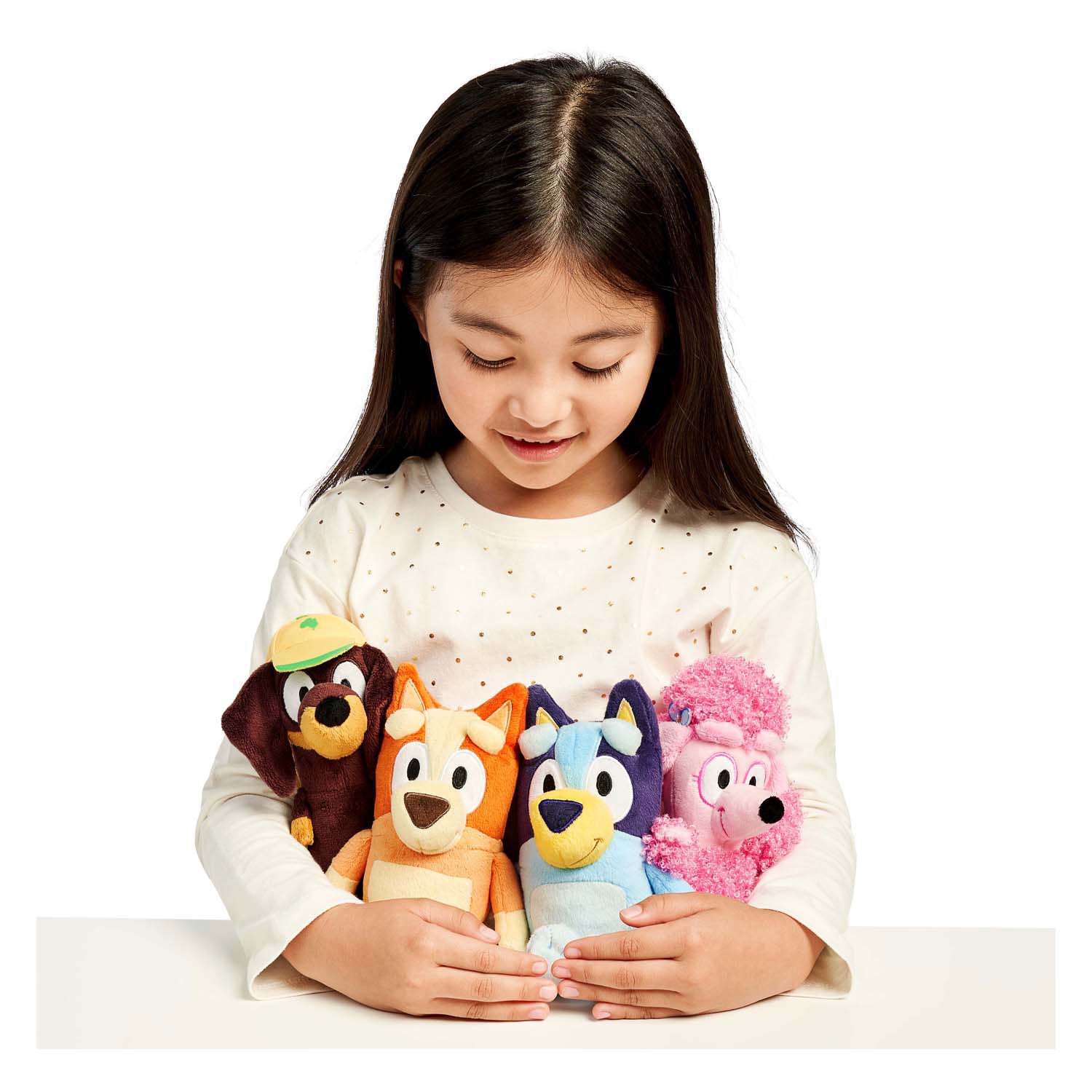 Elandspeelgoed knuffel pluche bluey kokos, 20cm